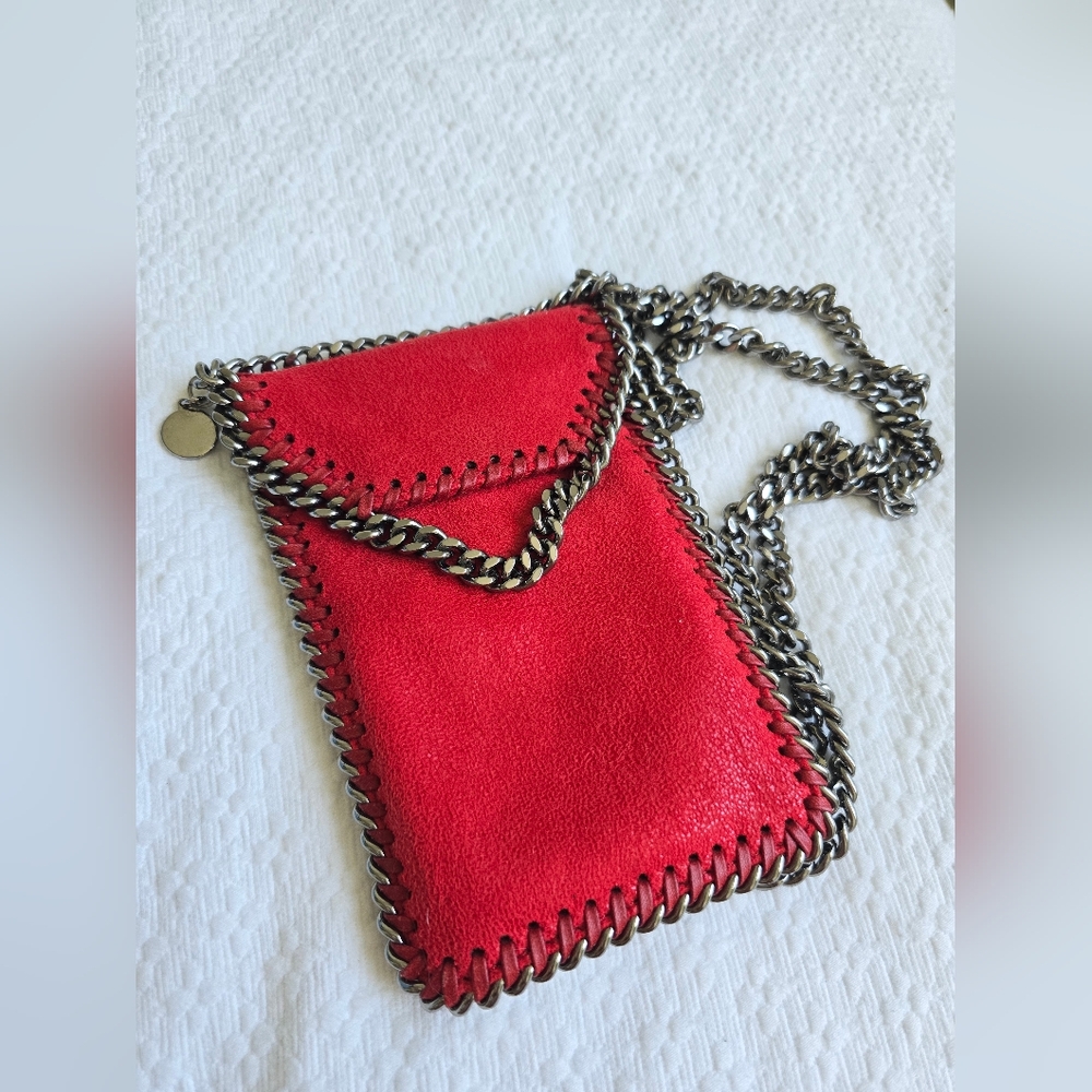 Authentic Stella McCartney Falabella Phone Holder Crossbody RED